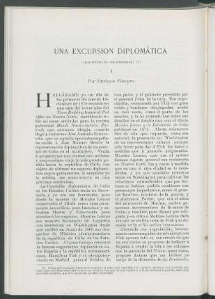 Una excursión diplomática. : (Fragmento de mis memorias)