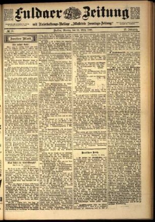 Zweite Ausgabe vom Montag, den 12. März 1900.