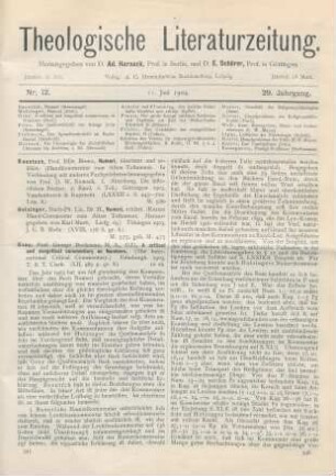345-351 [Rezension] Gray, George B., A critical and exegetical commentary on Numbers