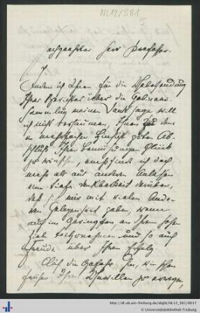 Brief vom 09.02.1907.