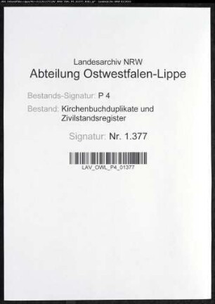 Kirchenbuchduplikate der evangelisch-reformierten Gemeinde (GHT 1853-1855). (Gemeinde: Deilinghofen, evangelische Gemeinde)
