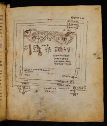 Illustration: schematische Darstellung des Salomonischen Tempels mit den Kultgeräten