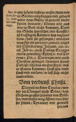 Vom verdienst Christi.