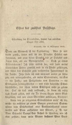 Elftes bis zwölftes Postkript