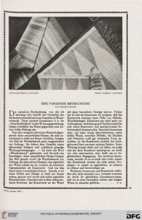 Eine paradoxe Beobachtung