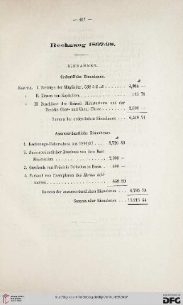 Rechnung 1897/98