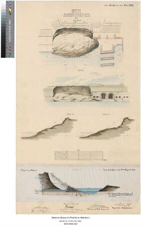 Einsturz der Flügelmauer und eines Teils der Escarpe rechts vom inneren Mombacher Tor [der Festung Mainz]