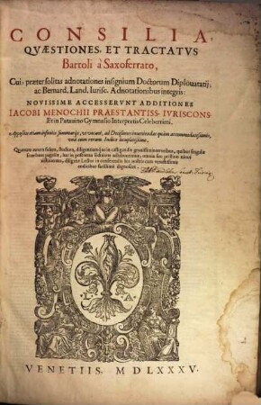 Consilia, Quaestiones et Tractatus