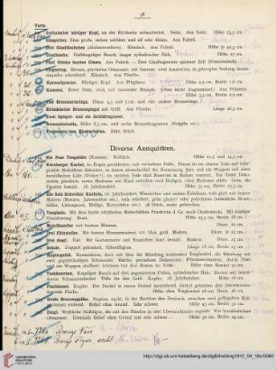 Diverse Antiquitäten (Nr. 714-759)