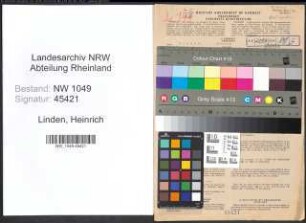 Entnazifizierung Heinrich Linden , geb. 31.08.1892 (Kaufmann)