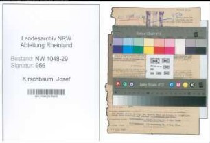 Entnazifizierung Josef Kirschbaum , geb. 13.05.1913 (Beamter)