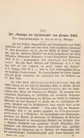 161-177 Zur "Apologie des Christentums" von Herman Schell