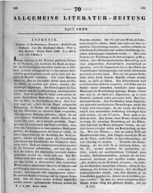 Hand, F. G.: Aesthetik der Tonkunst. T. 1. Leipzig: Hochhausen & Fournes 1837