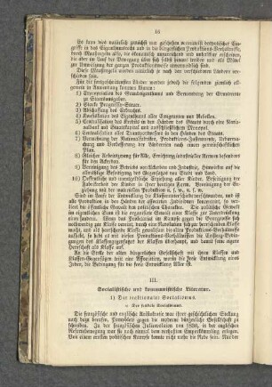1) Der reaktionaire Socialismus.