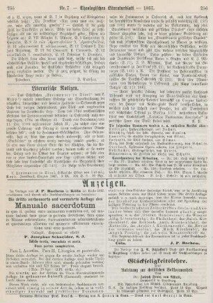 255-256 Literarische Notizen