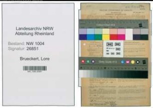 Entnazifizierung Lore Brueckert , geb. 20.02.1922 (Sekretaerin)