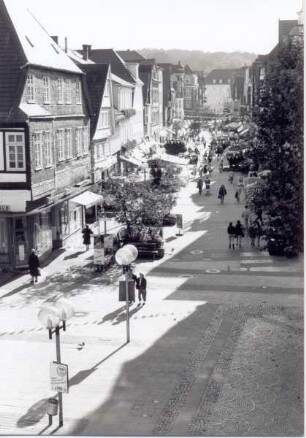 Lange Straße, Blick vom Rathaus nach Süden. Detmold