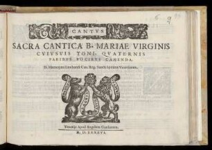 Girolamo Lambardi: Sacra cantica B. Mariae Virginis. Cantus