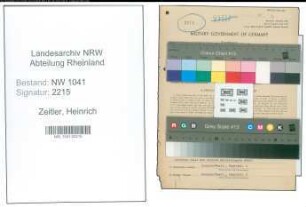 Entnazifizierung Heinrich Zeitler , geb. 03.05.1882 (Architekt)