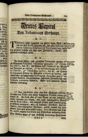 Drittes Capitul - Fünftes Capitul