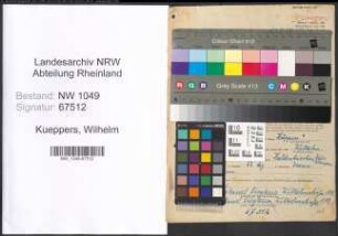 Entnazifizierung Wilhelm Kueppers , geb. 23.03.1893 (Arzt)