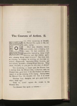 XLVI. The Courses of Action. II.