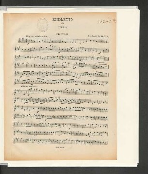Rigoletto de Verdi. Flauto II.