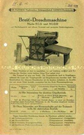 Breit-Dreschmaschine