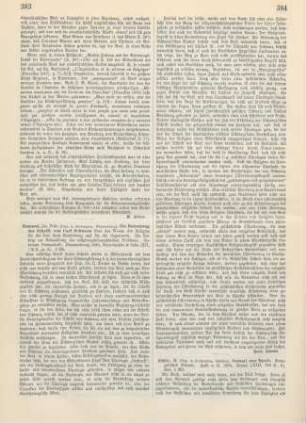 383-384 [Rezension] Hummel, Friedrich, Die Bedeutung der Schrift von Carl Schwarz über Das Wesen der Religion für die Zeit ihrer Entstehung und für die Gegenwart