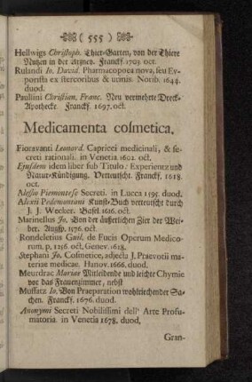 Medicamenta cosmetica.