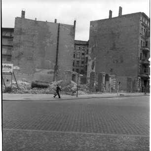 Negativ: Trümmer, Hauptstraße 161, 1953