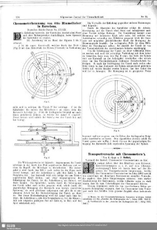 Transportversuche mit Chronometern