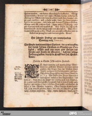 Die Zehende Predigt am neunzehenden Sonntag nach Trinitatis.
