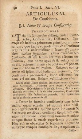 Articulus VI. De Conscientia