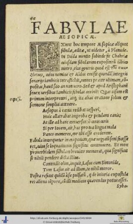 FABULAE AESOPICÆ