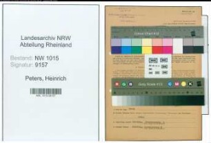 Entnazifizierung Heinrich Peters , geb. 18.04.1904 (Kaufmaennischer Angestellter)