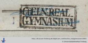 Stempel (Aus: UB Freiburg, BS 8/2398).