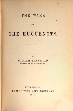 The Wars of the Huguenots