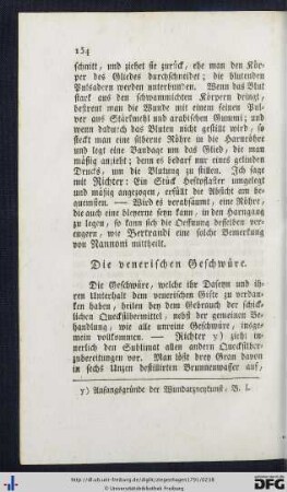 Die venerischen Geschwüre.