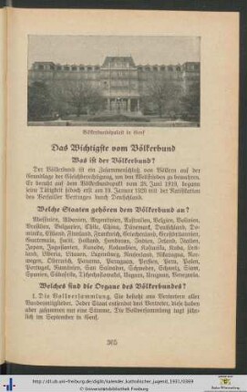 Das Wichtigste vom Völkerbund.