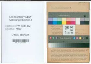 Entnazifizierung Heinrich Offers , geb. 19.02.1875 (Schreiner)