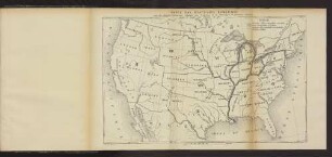 CARTE DES ÉTATS- UNIS D'AMÉRIQUE avec les divisions territoriales adoplées par le-bureau de la Statistique du Commerce intérieur pour le trafic des chemins de fer.