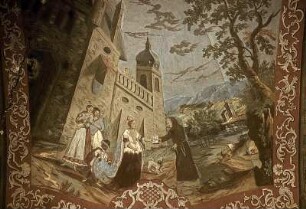 Mönch Gilbert übergibt der seligen Johanna von Valois die Ordensregeln