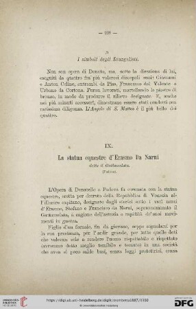 IX. La statua equestre d'Erasmo Da Narni, detto il Gattamelata