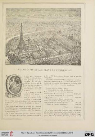 L'organisation et les plans de l'exposition