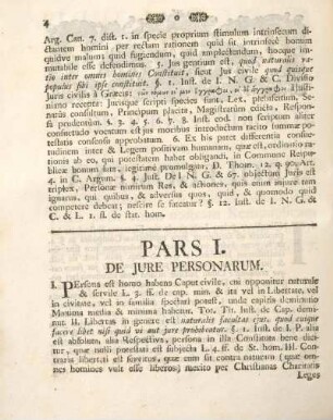 Pars I. De jure personarum.