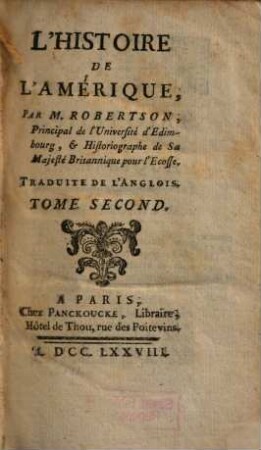 L' Histoire de l'Amérique, 2