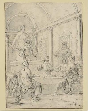 Altes Testament; Folge I, Blatt 19: Das Gastmahl Belsasars