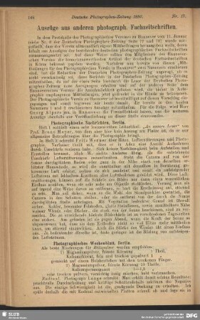 Auszüge aus anderen photograph. Fachzeitschriften