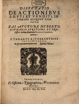 Hvberti Giphanii Ivriscons. De Imperatore Ivstiniano Commentarivs, Jndex Historicvs Rervm Romanarvm Et Dispvtatio De Actionibvs Empti Et Venditi